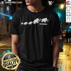 Alt Text: Cute Mammut Family logo T-shirt featuring an adorable design, perfect for outdoor adventures and family outings.