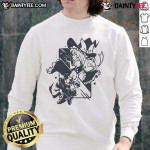 Cute Marisa Kirisame Bad Apple sweatshirt featuring vibrant artwork from Touhou Project, perfect for fans.