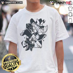 Alt Text: Cute Marisa Kirisame Bad Apple T-Shirt featuring vibrant graphics from Touhou Project, perfect for fans and collectors.