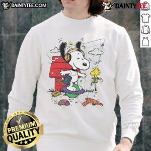 Cute Snoopy and Woodstock Pogo Days sweatshirt featuring vibrant graphics and cozy design for fans of Peanuts.