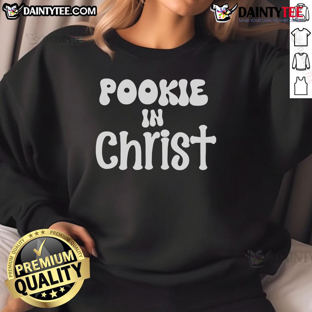 Cute SylentBell Pookie in Christ sweatshirt, featuring a colorful design and a cozy fit for stylish comfort.