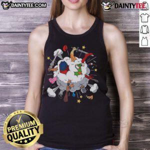 Funny 80s cartoon fight tank top featuring vibrant graphics and nostalgic characters, perfect for retro fashion lovers.