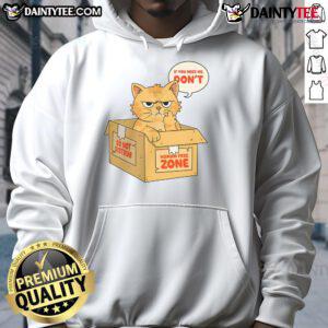 Funny cat in a cardboard box with a hoodie, playfully saying If you need me, don't! Perfect for cat lovers!