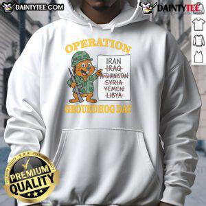 Funny Operation Groundhog Day Hoodie featuring a whimsical design perfect for fans of the classic movie and quirky fashion.
