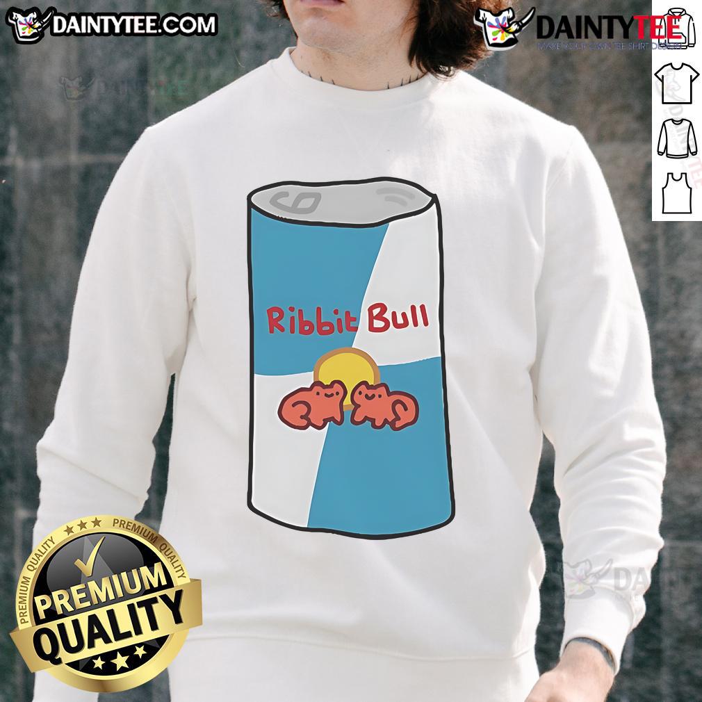Cute sweatshirt featuring a funny ribbit bull design, perfect for animal lovers and playful fashion enthusiasts.
