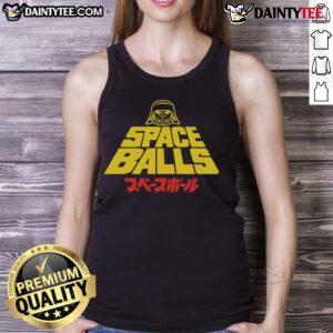 Funny Star Wars Space Balls tank top featuring comedic graphics for fans of sci-fi and pop culture humor.