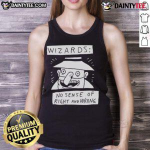 Funny wizard tank top featuring whimsical design with a humorous take on morality, perfect for casual wear or cosplay.