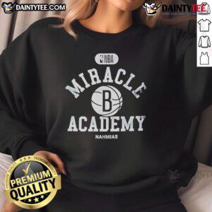 Good Brooklyn Nets Miracle Academy NBA Collection Sweatshirt featuring vibrant team colors and stylish design.