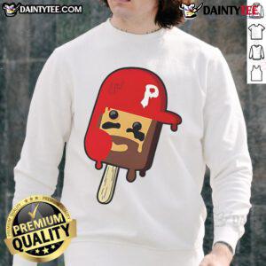 Bryce Harper Pop Ice sweatshirt featuring Philadelphia Phillies logo, perfect for fans of MLB and stylish sports apparel.
