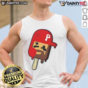 Bryce Harper Pop Ice tank top featuring Philadelphia Phillies logo, perfect for summer baseball fans and stylish sportswear.