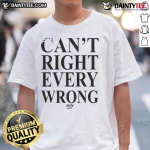 Good Dijonai Carrington 'Sorry Not Sorry Can't Right Every Wrong' T-Shirt showcasing a bold, stylish design for casual wear.