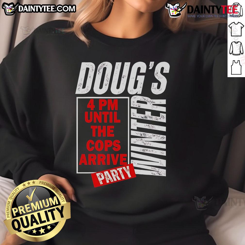 Good Dougs Winter Party February sweatshirt featuring cozy design, perfect for chilly weather and festive gatherings.