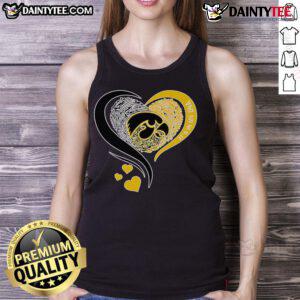 Good Fingerprint Heart Iowa Hawkeyes tank top design, showcasing team spirit and DNA-inspired graphics for fans.
