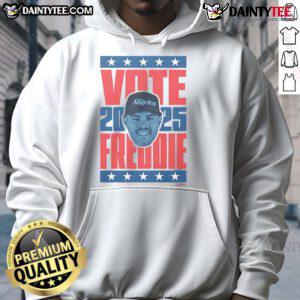 Freddie Freeman 2025 Vote hoodie featuring a stylish design, perfect for fans supporting the baseball star in the election.