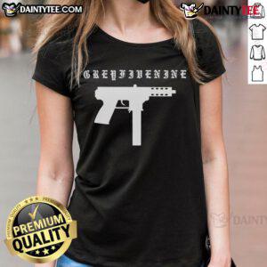 Good Greyfivenine Gun Ladies Tee featuring a stylish graphic design on a comfortable fit for women.