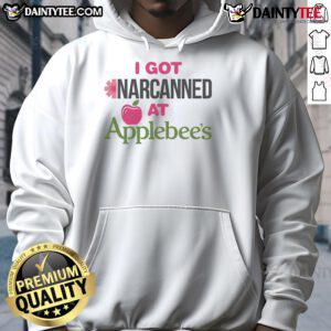 Good I Got Narcanned hoodie displayed in Apple Restaurant, featuring vibrant colors and unique design for fans.