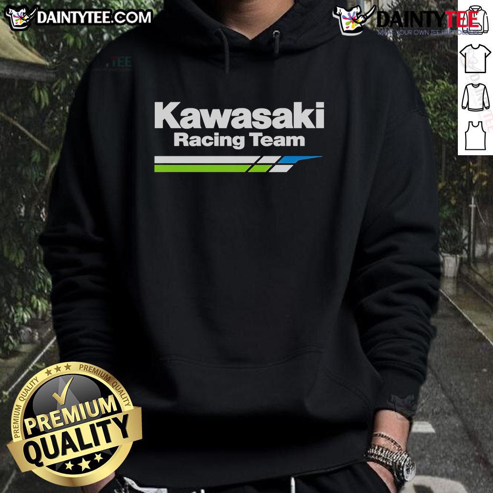 Good Kawasaki Racing Team hoodie featuring bold logo and vibrant colors, perfect for motorsport fans and streetwear enthusiasts.