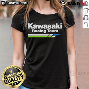 Good Kawasaki Racing Team Ladies Tee featuring a stylish design, perfect for fans of motorcycle racing.