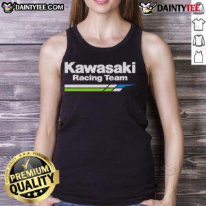 Good Kawasaki Racing Team tank top featuring a bold design, perfect for motorsport fans and casual wear enthusiasts.