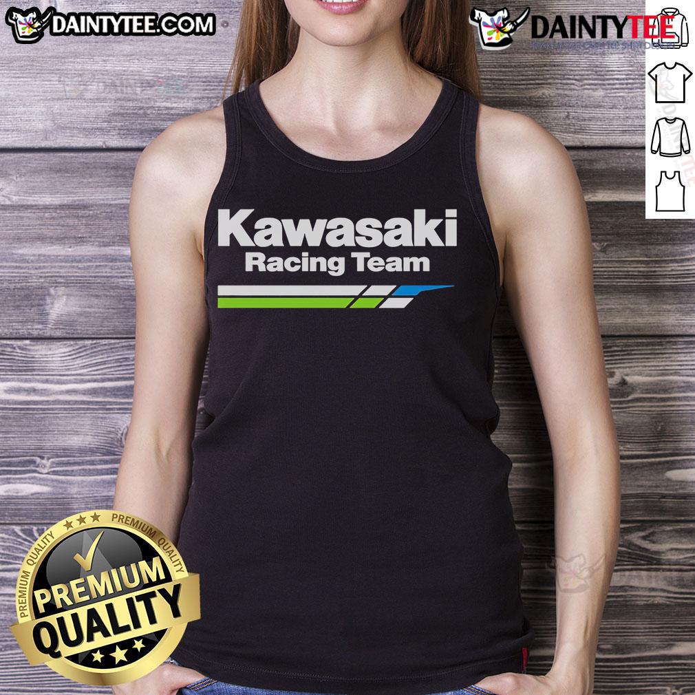 Good Kawasaki Racing Team tank top featuring a bold design, perfect for motorsport fans and casual wear enthusiasts.