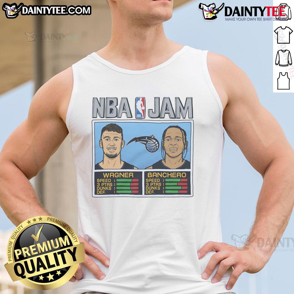 Good NBA Jam Magic Wagner and Banchero tank top featuring vibrant graphics and sporty design, perfect for fans.