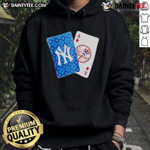 Good New York Yankees Logo Ace of Diamonds Card Hoodie featuring iconic Yankees design for baseball fans.