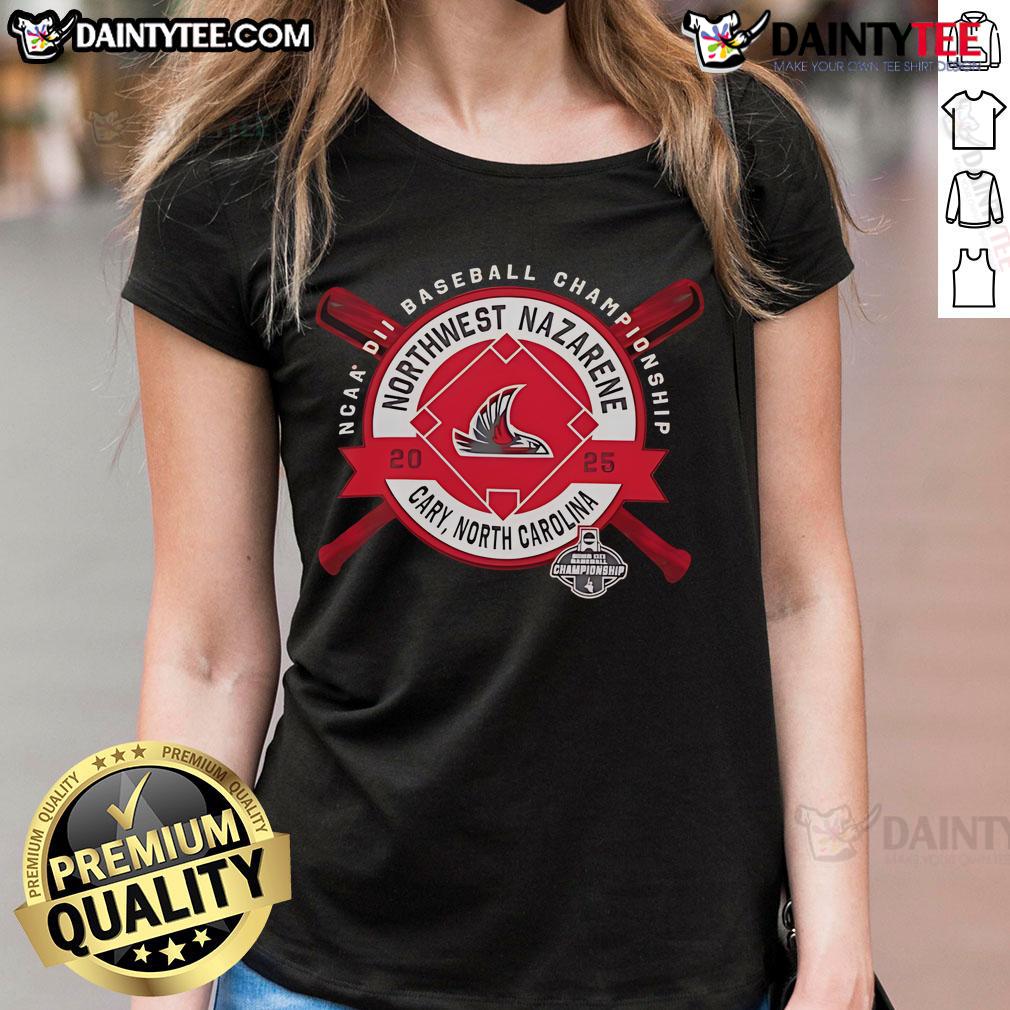 Good Northwest Nazarene NCAA DII Baseball Championship 2025 Ladies Tee in Cary, North Carolina, perfect for fans and players.