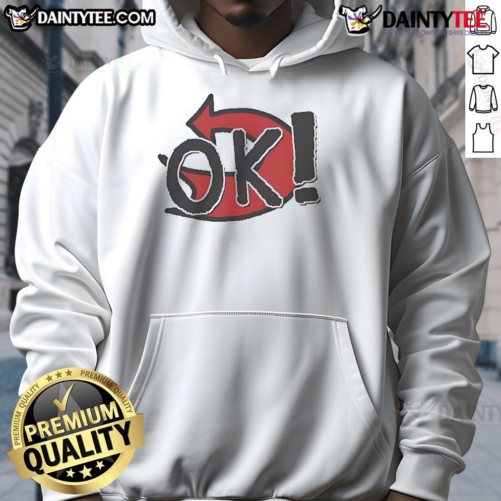 Good-Ok-Back-To-The-Video hoodie displayed on a model, showcasing its trendy design and vibrant colors for casual wear.