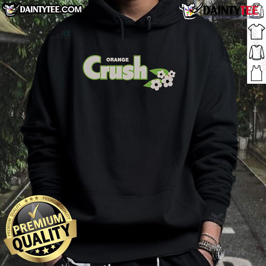 Good Orange Crush Flowers Hoodie featuring vibrant floral design, perfect for casual wear and spring fashion.