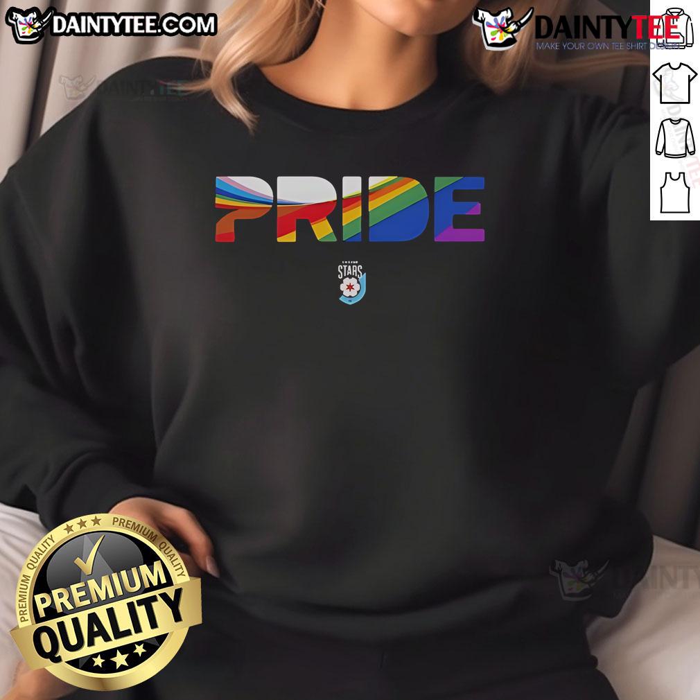 Hot Chicago Stars FC LGBT Pride sweatshirt featuring vibrant colors and a stylish design, perfect for showing your pride.