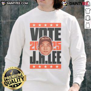 Hot Jung Ho Lee 2025 Vote Sweatshirt featuring bold graphics and a comfortable fit for election supporters.