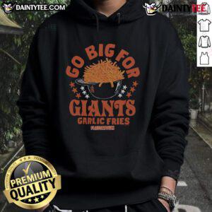 Hot MLB X Flavortown hoodie featuring San Francisco Giants garlic fries design, perfect for baseball fans.