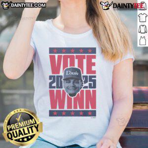Hot Masyn Winn 2025 Vote Ladies Tee featuring a stylish design to support your favorite candidate in the upcoming election.