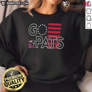 Cozy Hot New England Patriots Go Pats Sweatshirt, perfect for cheering on your favorite NFL team during game day.