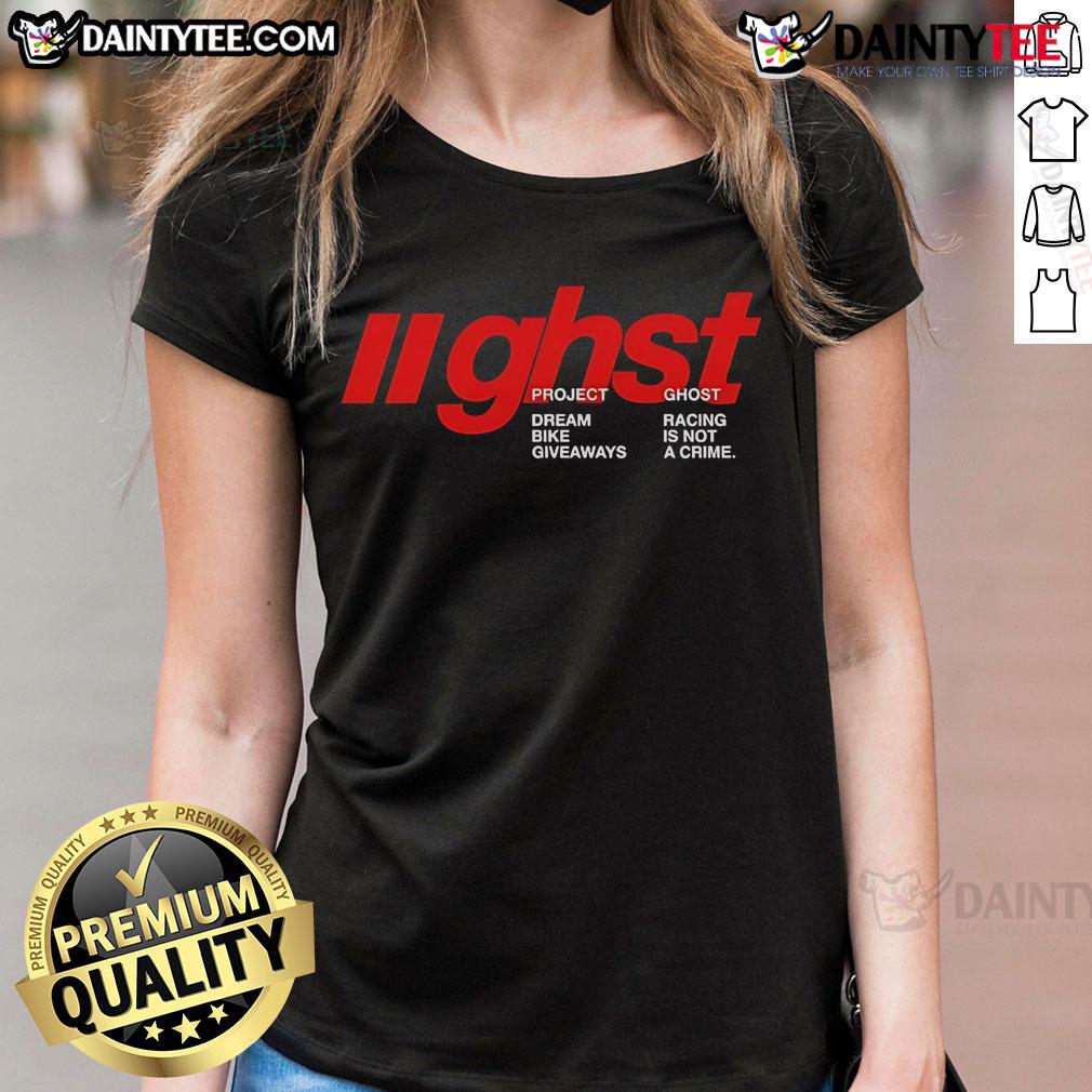Alt Text: Nice Ghost Racing GHST Dream Racing Bike tee for ladies, featuring a stylish design and vibrant colors.