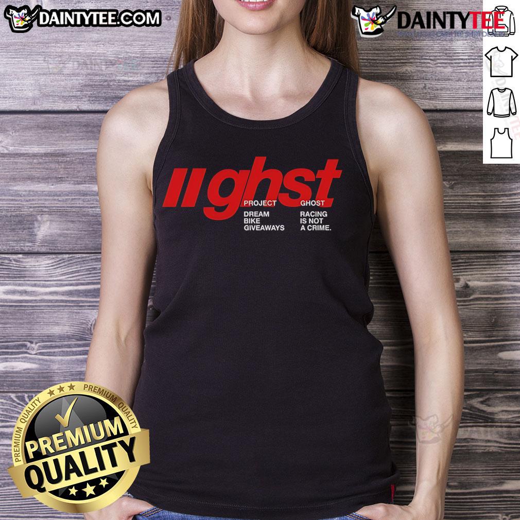 Nice Ghost Racing tank top featuring a sleek bike design, perfect for racing enthusiasts and stylish summer wear.
