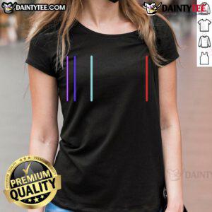 Stylish ladies tee featuring a vibrant hydrogen emission spectrum design, perfect for science enthusiasts.