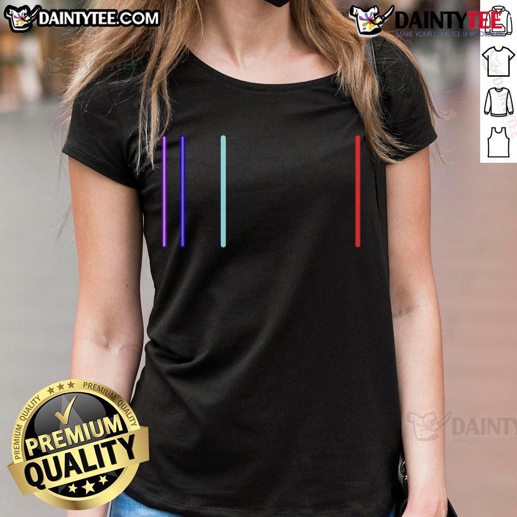 Stylish ladies tee featuring a vibrant hydrogen emission spectrum design, perfect for science enthusiasts.