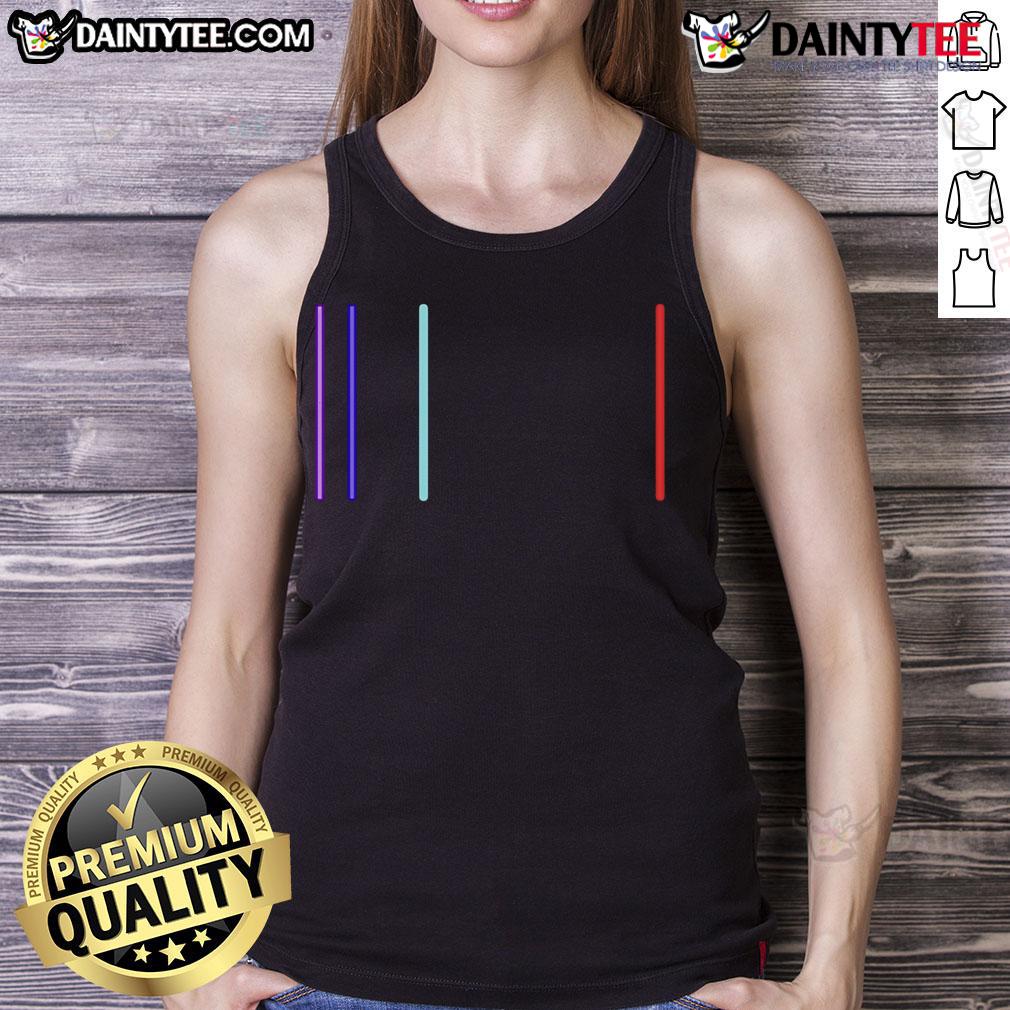 Stylish Nice Hydrogen Emission Spectrum tank top featuring vibrant colors and scientific design for science enthusiasts.