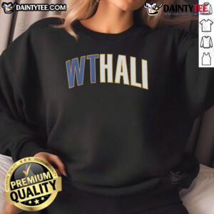 Tyrese Haliburton wearing a Nice Indiana Pacers sweatshirt, showcasing WTHali design, perfect for basketball fans.