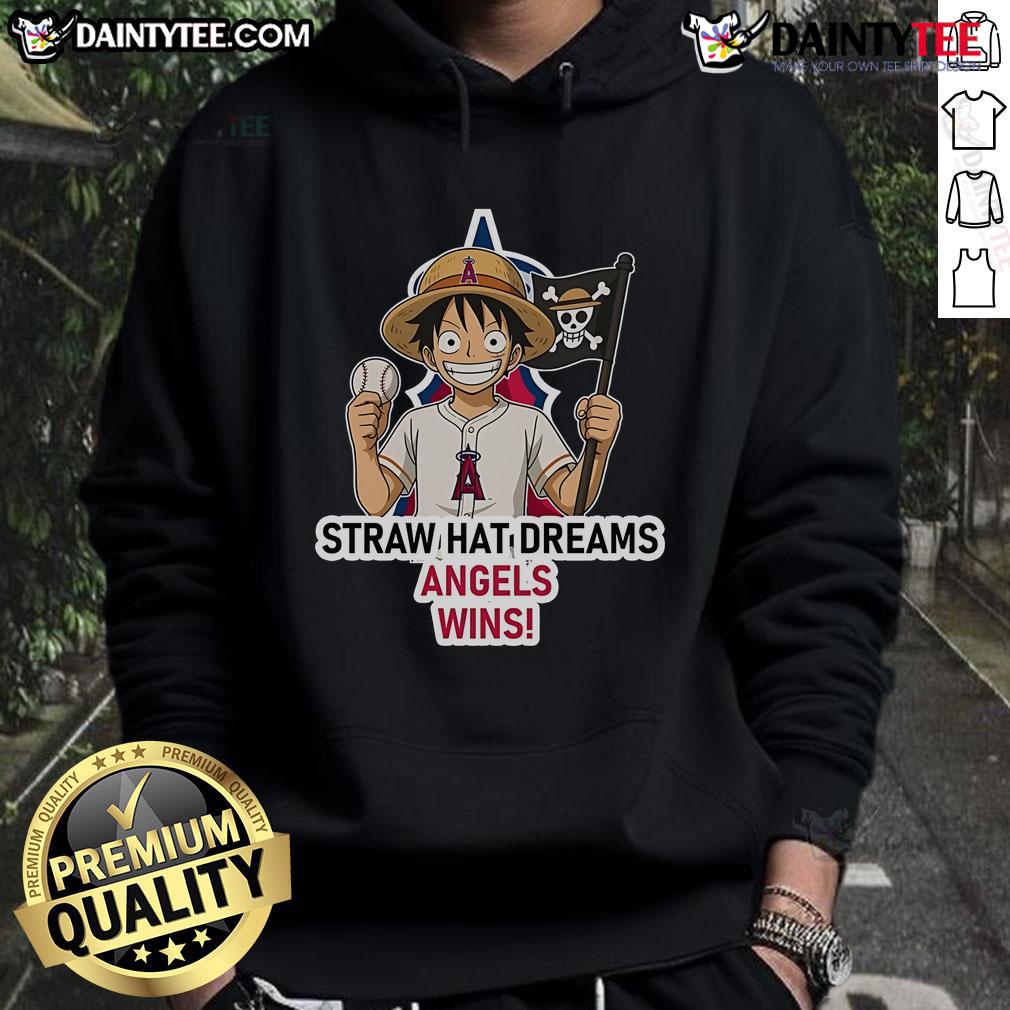 Nice Los Angeles Angels hoodie featuring Monkey D. Luffy from One Piece, perfect for fans of anime and baseball.
