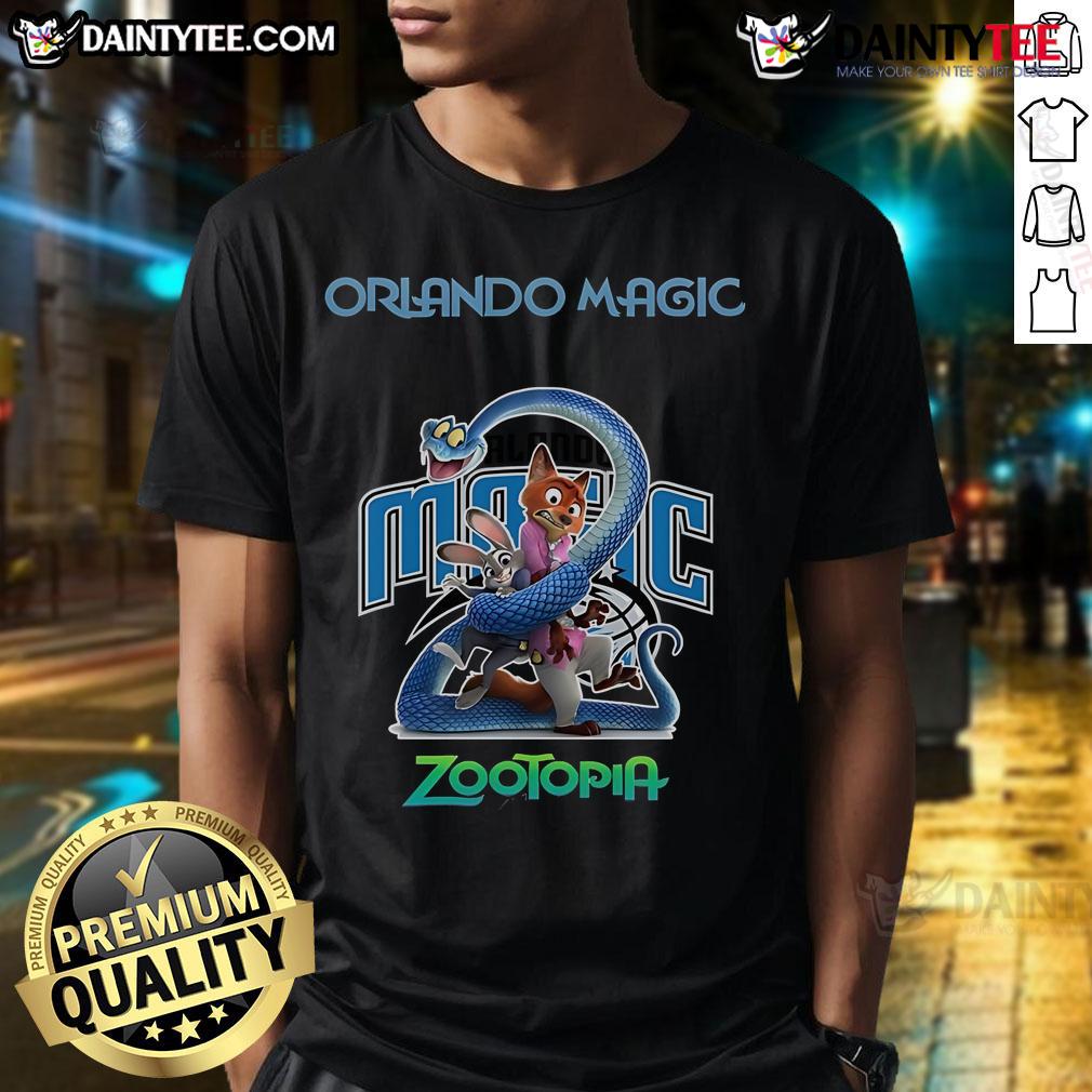 Alt Text: Nice Orlando Magic Zootopia 2 T-Shirt featuring vibrant graphics and team colors, perfect for fans and collectors.