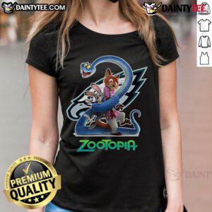 Womens Philadelphia Eagles Zootopia 2 tee featuring vibrant graphics and a stylish fit for fans of all ages.