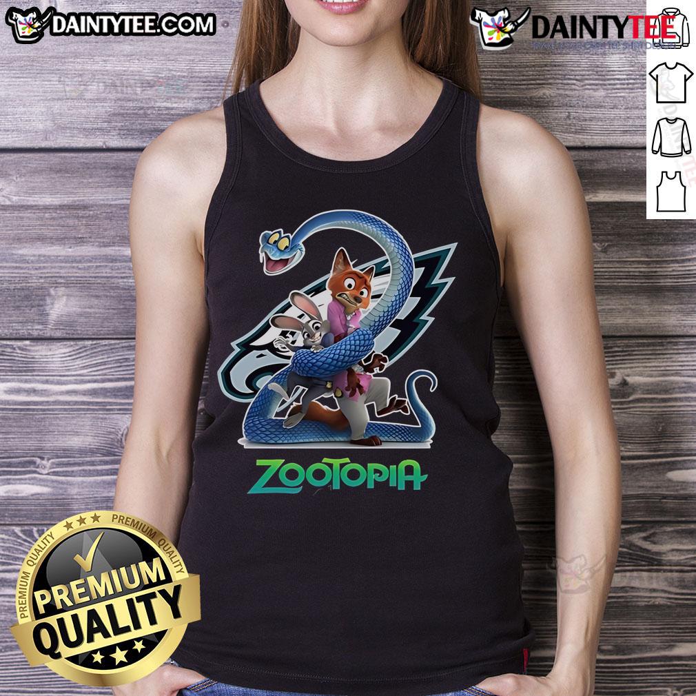 Nice Philadelphia Eagles Zootopia 2 tank top featuring vibrant graphics, perfect for fans and summer wear.