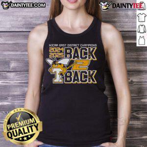 Nice Tech Stingers Baseball NJCAA East District Champions 2024-2025 Back-to-Back tank top showcasing team pride.