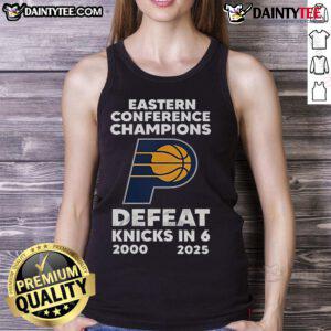 Official 25 Years Eastern Conference Champions tank top celebrating the 2000 victory over Knicks in 6 games.