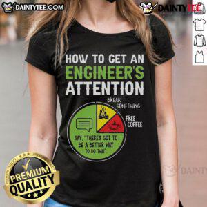 Official An Engineer's Guide to Attention Ladies Tee - stylish graphic tee for engineers, perfect for casual wear.