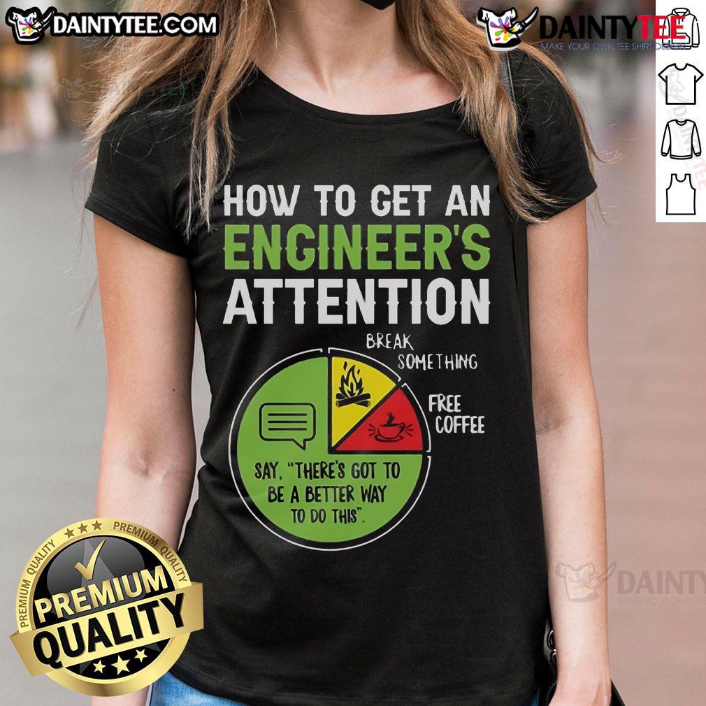 Official An Engineer's Guide to Attention Ladies Tee - stylish graphic tee for engineers, perfect for casual wear.