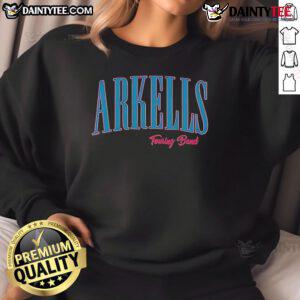 Official Arkells touring band sweatshirt featuring the band's logo, perfect for fans and concert-goers.
