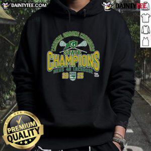 Official Cardinal Gibbons Crusaders 2025 NCHSAA Women's 4A Lacrosse State Champions Hoodie in vibrant colors.